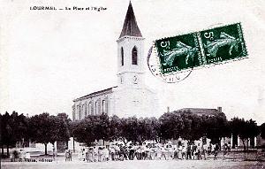 Lourmel - La Place et l'eglise
